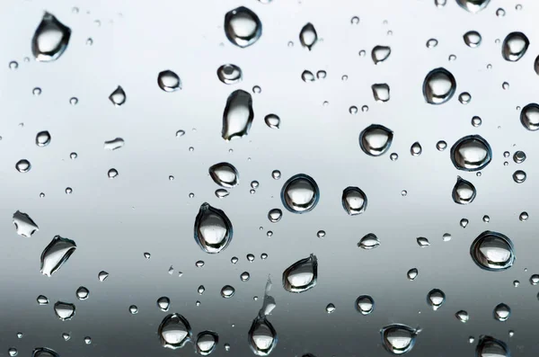 Drops Rain Window Glass Blurred Background Selective Focus — Stock Photo, Image