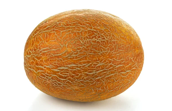 Rijp Gele Meloen Geïsoleerd Witte Achtergrond — Stockfoto
