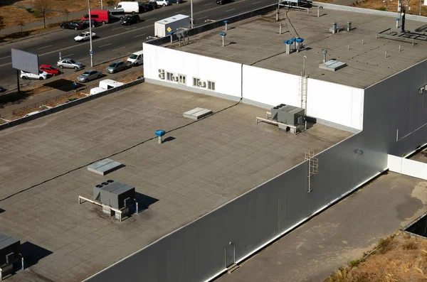 View Roof Commercial Building Middle City — Stock Photo, Image