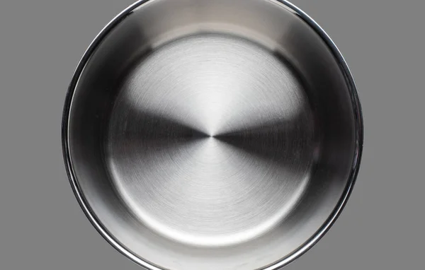 Texture Surface Stainless Cooking Pot View Isolated Grey Background — 스톡 사진