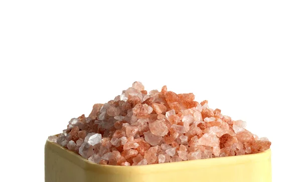 Rosa Himalaya Salt Saltskakare Isolerad Vit Bakgrund — Stockfoto