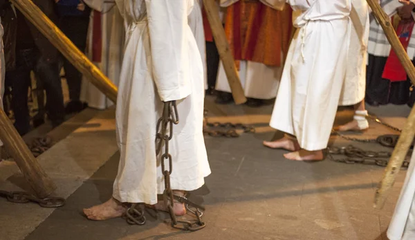 Procesión que tiene lugar el viernes de Pascua en Civitavecchia. T —  Fotos de Stock