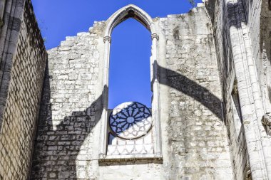 Lisbon, ünlü manastır carmo iç detay