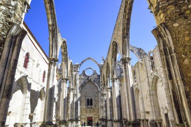Lisbon, ünlü manastır carmo iç