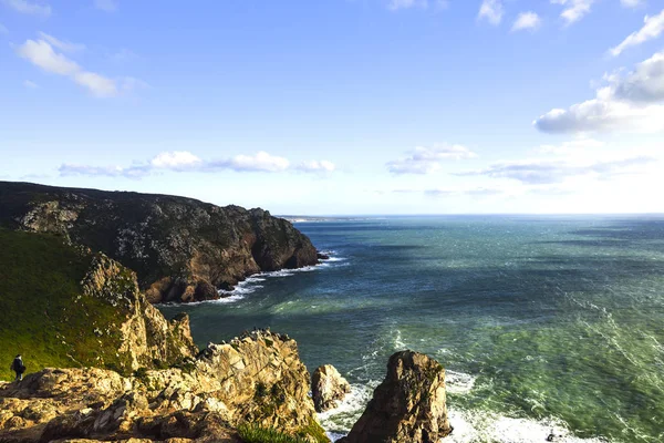 Cabo da Roca, Portugal. Blick auf den Atlantik von der Klippe aus — Stockfoto