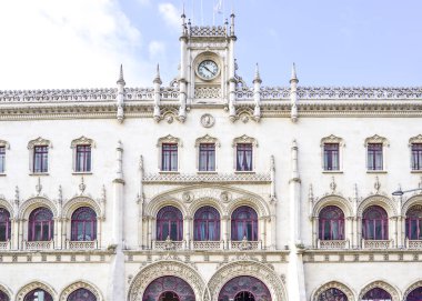 Lisbon, rossio tren istasyonuna cephe