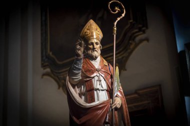 Valentine's day image. Statue of the saint in the basilica of th clipart