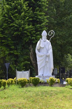 Valentine's day. Statue of Saint Valentine