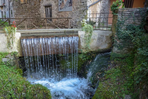 Rasiglia Pequeño Hermoso Pueblo Antiguas Casas Piedra — Foto de Stock