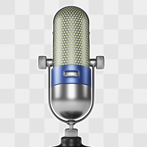 Retro tarzı mikrofon 3d çizim