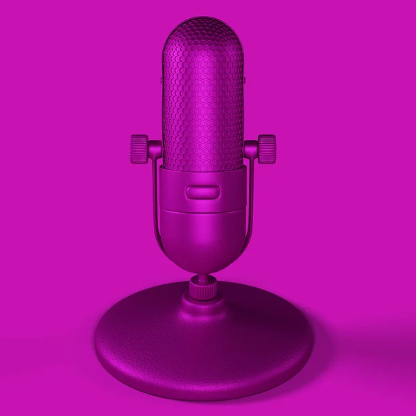 Retro tarzı mikrofon 3d çizim