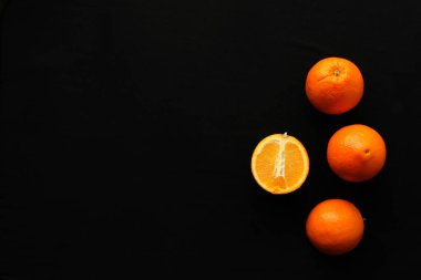 portakal üzerinde siyah backgroung