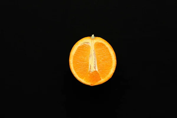 Orange Sur Fond Noir — Photo