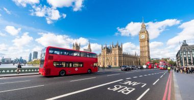 Londra Westminster Bridge ve Big Ben saat kulesi