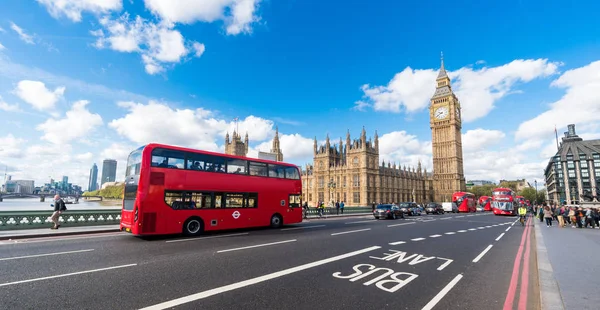 Puente Westminster Londres Torre Del Reloj Big Ben — Foto de Stock