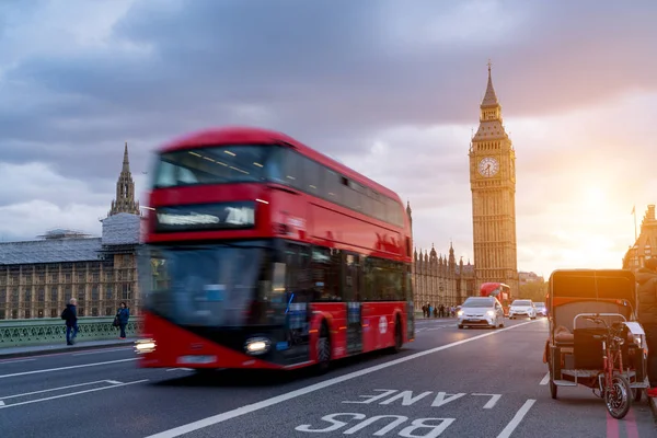 London Westminster Bridge Och Stora Ben Clock Tower — Stockfoto