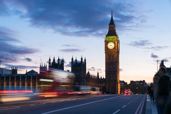 Puente Westminster Londres Torre Del Reloj Big Ben —  Fotos de Stock