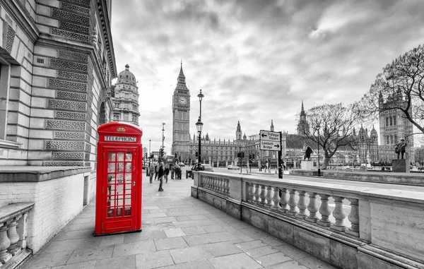 Красная Телефонная Будка Лондона — стоковое фото