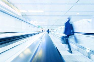 Fütüristik çevre bulanık insanlar iş kavramı ile