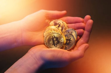 Bitcoin Btc Xbt dijital Kripto para madeni para kavramı