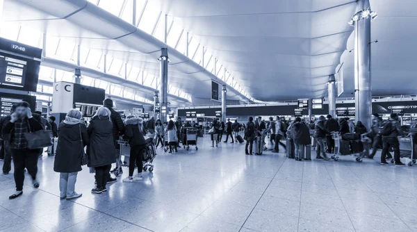 Blurred People Trade Fair Hall — Stock Photo, Image