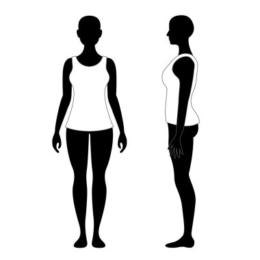 Kadın organları ile kolsuz bluz