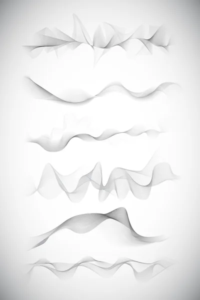 波浪线艺术设计元素集 — 图库矢量图片