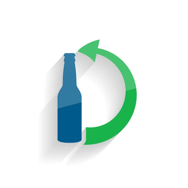 Icône de recyclage de bouteille — Image vectorielle