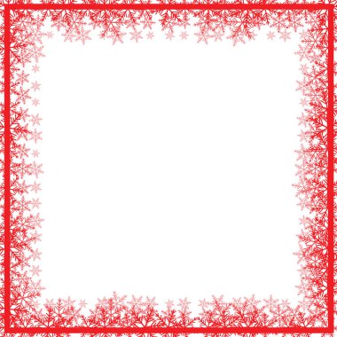 Kar taneli Noel çerçevesi