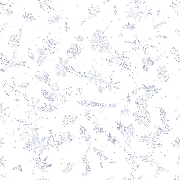 Nahtloses Muster von Schneeflocken — Stockvektor