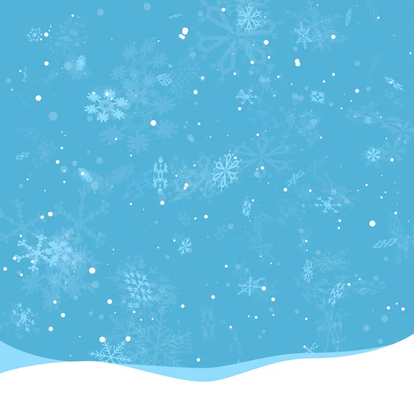 Flocons de neige fond de Noël — Image vectorielle