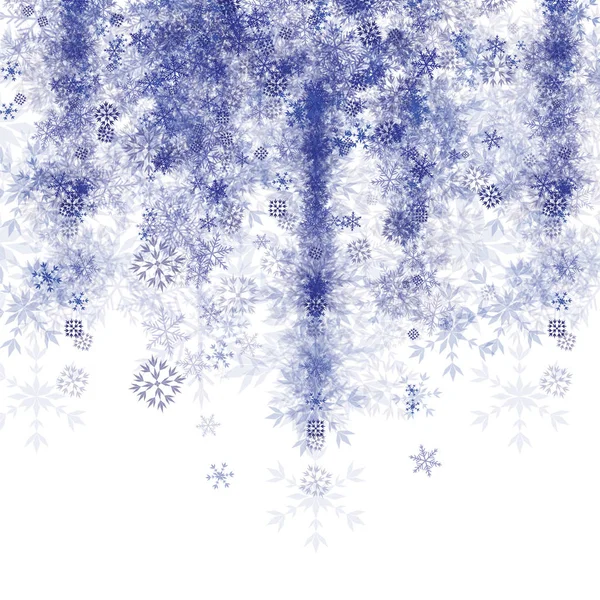 Copos de nieve fondo de Navidad — Vector de stock