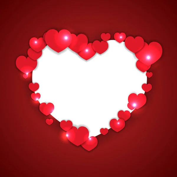 Tarjeta de corazón de San Valentín con estilo — Vector de stock