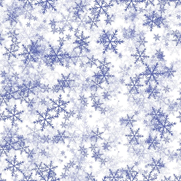雪片のパターンを持つシームレスなクリスマスの背景 — ストックベクタ