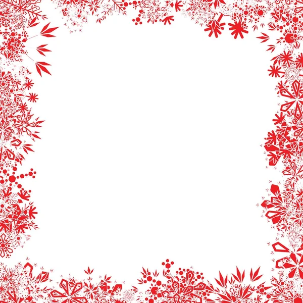 Christmas Frame Snowflakes — Stock Vector