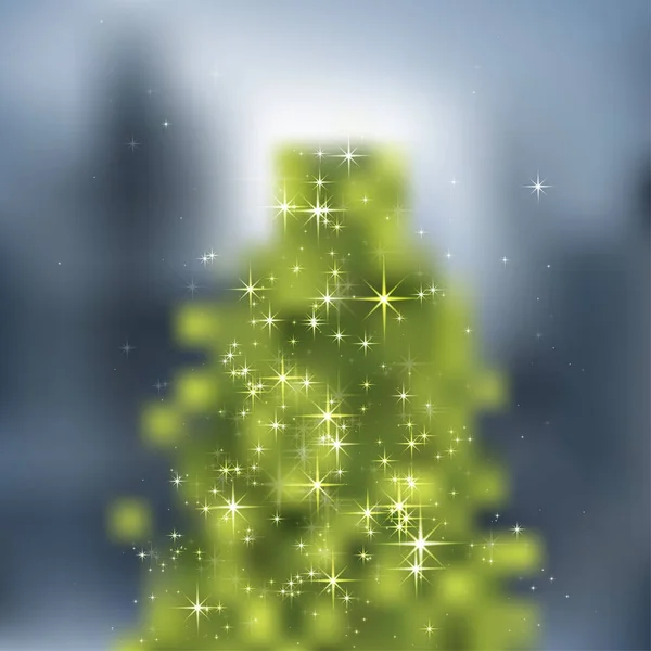 Abstract Shiny Christmas Tree — Stock Vector