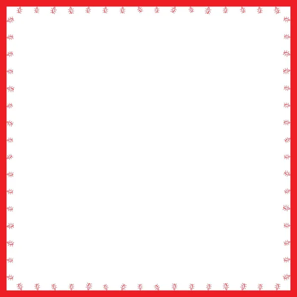Cadre Noël Rouge Avec Ampoules — Image vectorielle