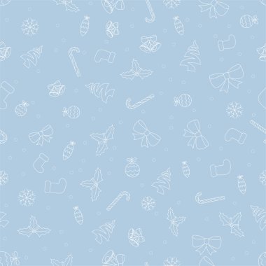 Kusursuz Düz Stil Noel Arkaplanı