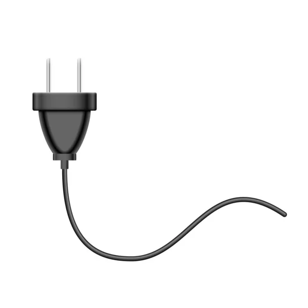 Cable Eléctrico Con Enchufe — Vector de stock