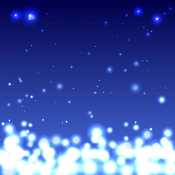 Blue Snowy Glitter Christmas Background — Stock Vector