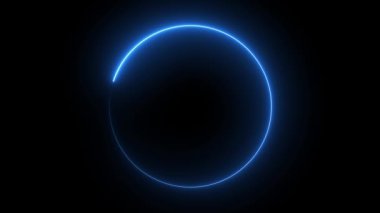 Kusursuz Döngülü Yıldırım Neon Enerji Çerçeve Arkaplanı veya Kenarlık