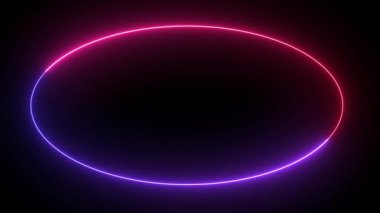 Kusursuz Döngülü Yıldırım Neon Enerji Çerçeve Arkaplanı veya Kenarlık