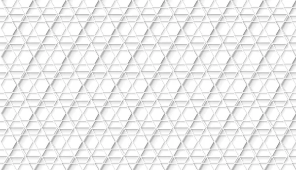 フラットスタイルの影とシームレスなホワイト幾何学的六角形パターン — ストックベクタ