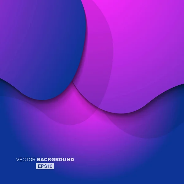 Blue Purple Colors Geometric Modern Fluid Background Composition Shadows — Stock Vector