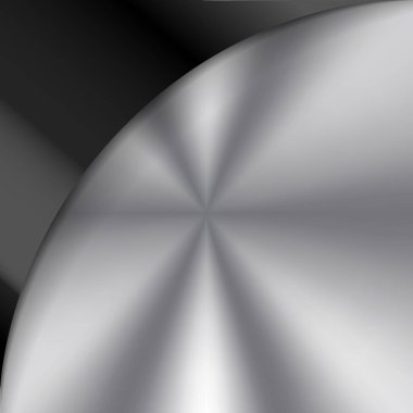 Parlak Çelik Arkaplan Dokusunda Siyah Köşe Tasarım Elementi