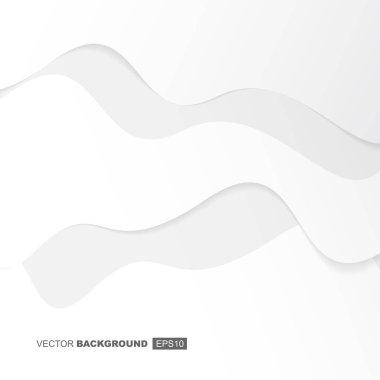 Dalgalar ve Gölgelerle Beyaz Modern Akışkan Arkaplan