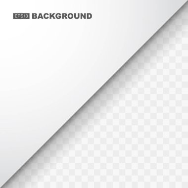 Düz Tasarım Gölgesi ile Basit Soyut Beyaz Arkaplan Şablonu