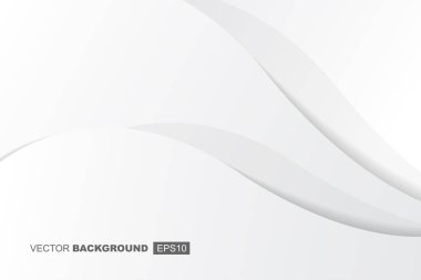 Dalgalar ve Gölgelerle Beyaz Modern Akışkan Arkaplan