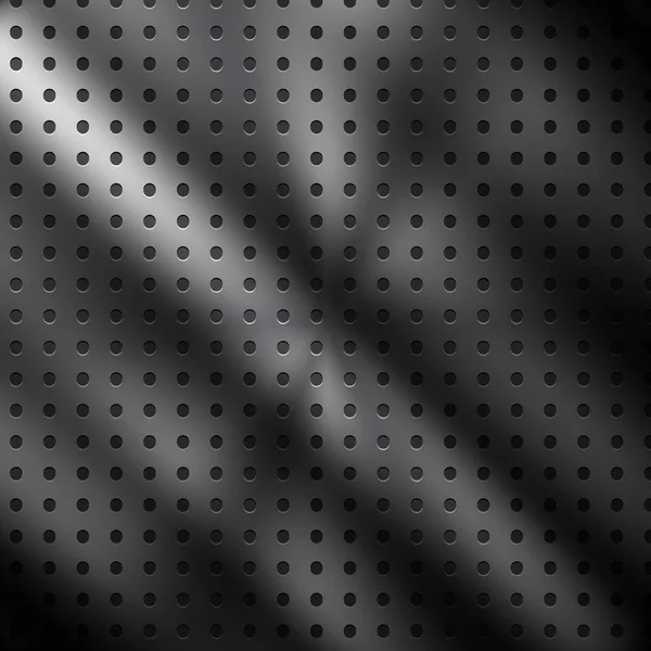 Textura Abstracta Parrilla Metal Negro Con Luz — Vector de stock