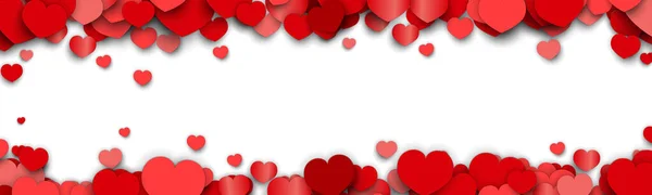 День Святого Валентина Дизайн Фона Разбросанными Сердечными Наклейками — стоковый вектор
